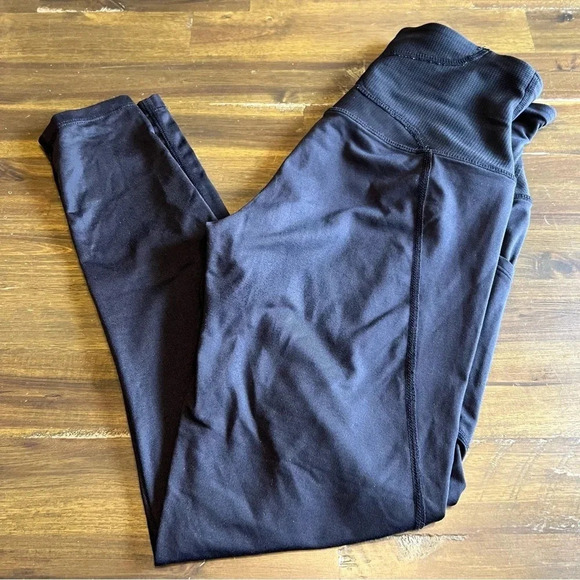 Tommie Copper Lower Back Support Leggings 7/8 Black S Small Mesh High Waisted - Picture 1 of 10